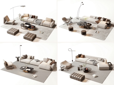 Modern sofa coffee table group
