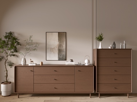 Modern Wood Grain Cabinet Minimized Style Cabinet Whole Cabinet Sideboard Balcony Cabinet Storage Cabinet