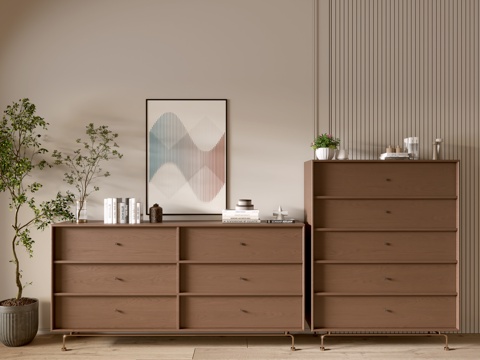 Modern Wood Grain Cabinet Minimized Style Cabinet Whole Cabinet Sideboard Balcony Cabinet Storage Cabinet