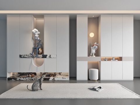 Modern porch partition shoe cabinet