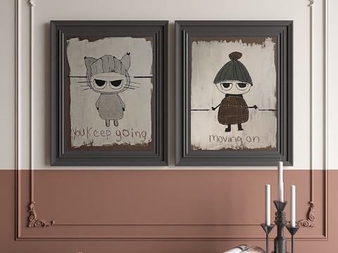 Mid-century Style Decorative Painting