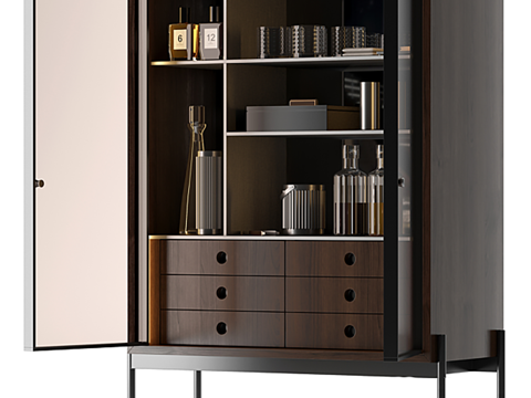 Cabinet Side Cabinet Finished Cabinet Wine Cabinet