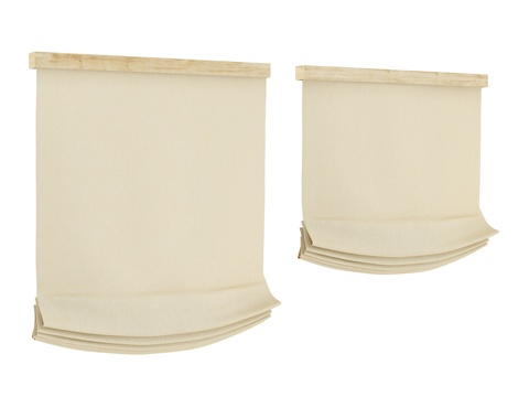 Modern Curtain Cloth Shutter Roller Shutter Kitchen and Bathroom Bedroom Study Curtain Combination