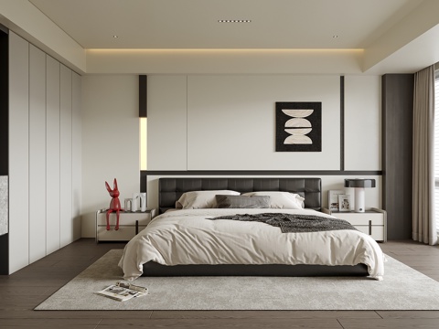 Modern Bedroom Bedside Cabinet Without Master Lamp Bedroom