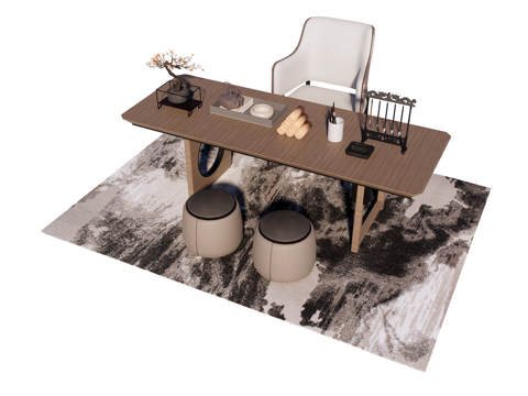 Desk and Chair Calligraphy Table and Chair Tea Table Office Table and Chair