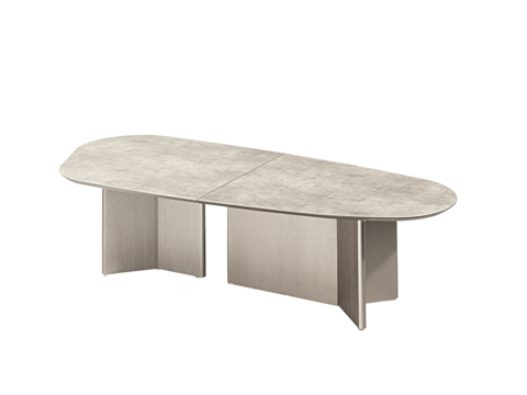 Quiet Style Stone Dining Table Oval Marble Dining Table Affordable Luxury Style Long Table Oval Dining Table Marble Meal