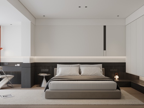 Modern Minimalist Master Bedroom