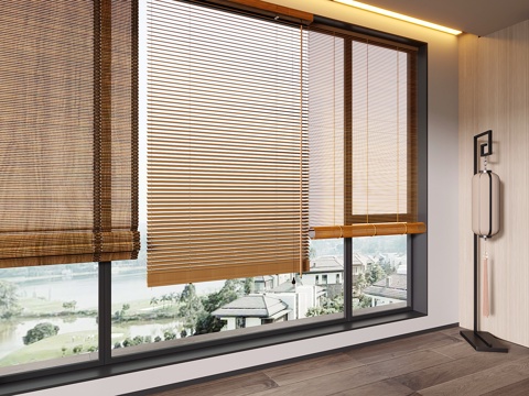 New Chinese Bamboo Curtain Rolling Curtain