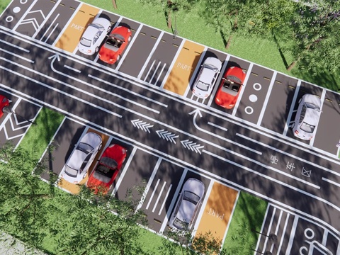 Outdoor ecological parking lot