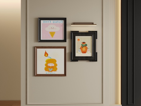 Mid-century Style Decorative Painting