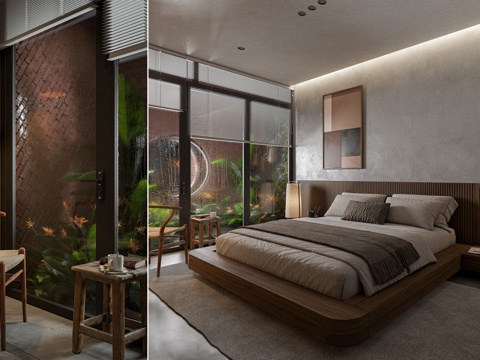 Quiet Wind Bedroom Southeast Asia Bedroom Homestay Hotel Room Bedroom Quiet Wind Bedroom Ornaments