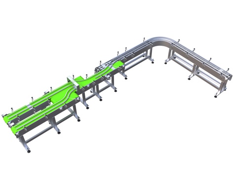 Industrial Equipment Bottling Line Glass Bottle Conveyor Belt Logistics Tray Packing Machine Line Packing Machine