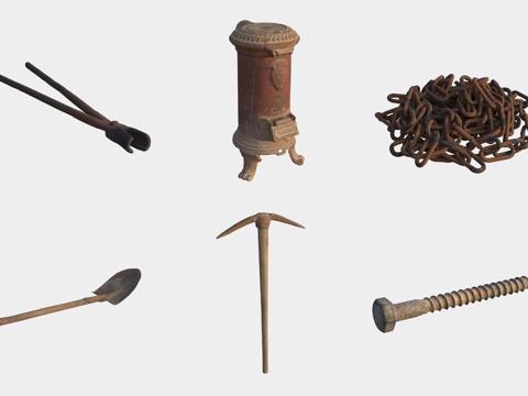 Industrial Tools Stove Chain Pickaxe Spade