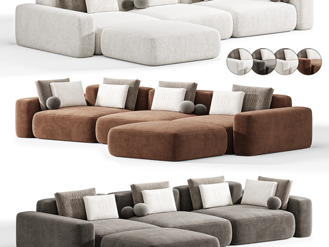 Modern Italian Fabric Casual Sofa