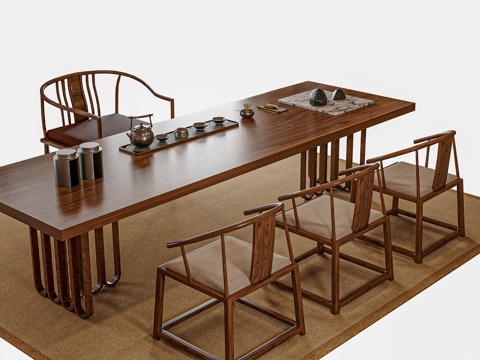 New Chinese Tea Table and Chair Combination