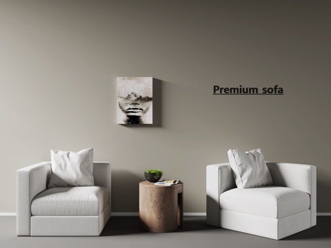 Modern Casual Single Sofa Round Decorative Painting