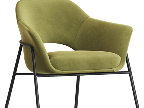 Modern Italian Fabric Lounge Chair