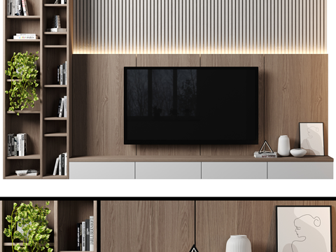 Modern minimalist TV Wall