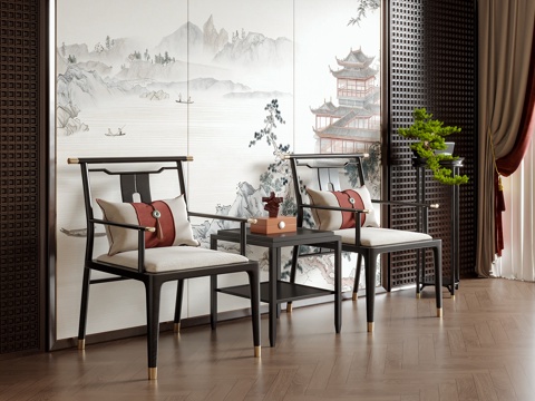 New Chinese Dining Chair Chair Lounge Chair Tea Chair Armchair