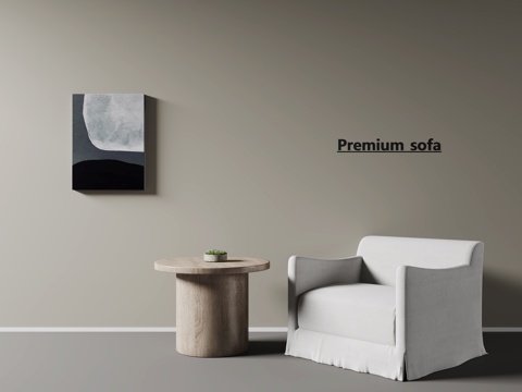 Quiet Leisure Single Sofa Round Decorative Painting