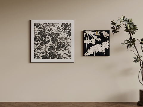 French Middle-style Decorative Painting Combination Painting