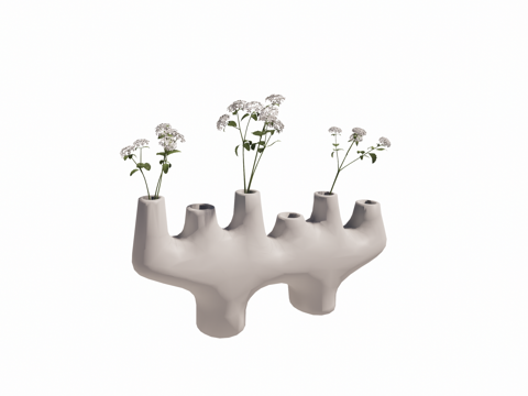 Modern Cream Style Shaped Ceramic Vase Floriculture Decorative Ornaments