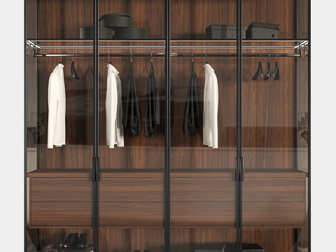 Modern Italian Minimalist Glass Wardrobe