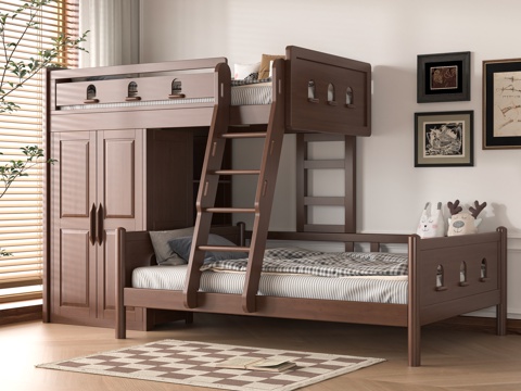 Antique solid wood bed