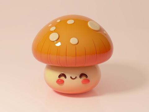 Cartoon Mushroom Animation Animation Character Image Hand Ornaments Jewelry Props