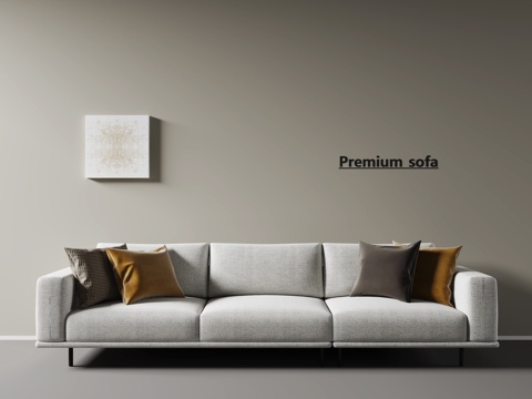 Modern fabric leisure sofa Couch pillow