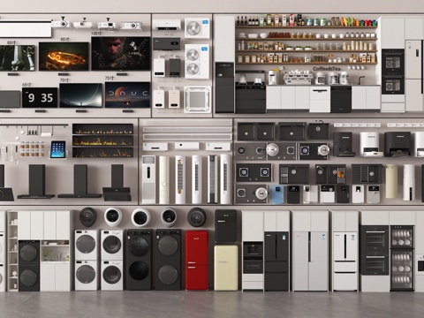 Refrigerator TV Washing Machine Range Hood Water Dispenser Electrical Appliance Combination