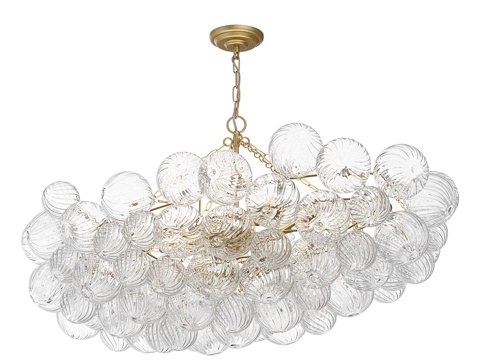 French glass ball chandelier