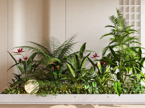 Modern landscape sketch plant landscape landscaping plant pile green plant pile moon lamp green plant