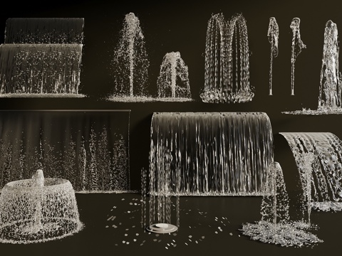 Modern Fountain Waterscape Dry Spray Spring Water Column Water Dropping Commercial Landscape Interactive Waterscape