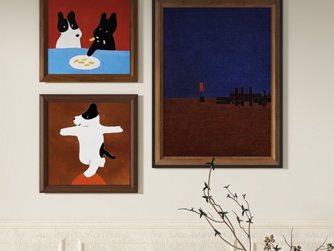 modern, simple, medieval, retro, Affordable Luxury Style, decorative painting