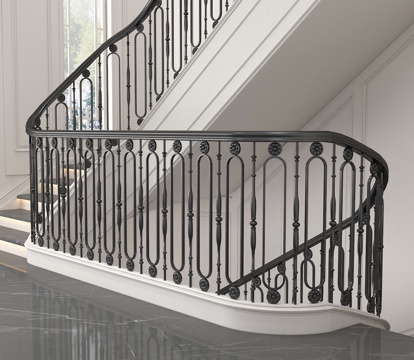 Wrought Iron Railing Stair Handrail