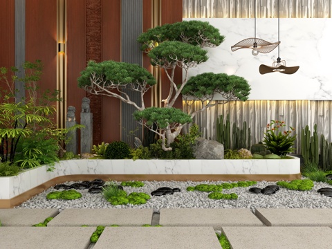 Modern Plant Pile Landscaping Garden