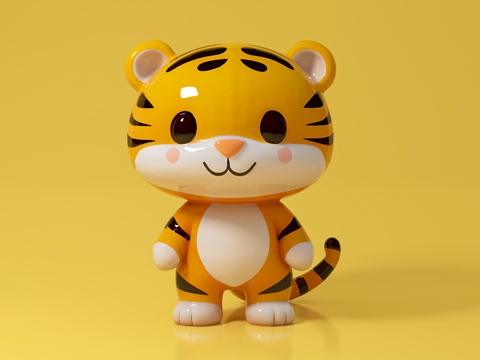 Tiger Cartoon Character Anime Character Animal Personification Handmade Plot Toy
