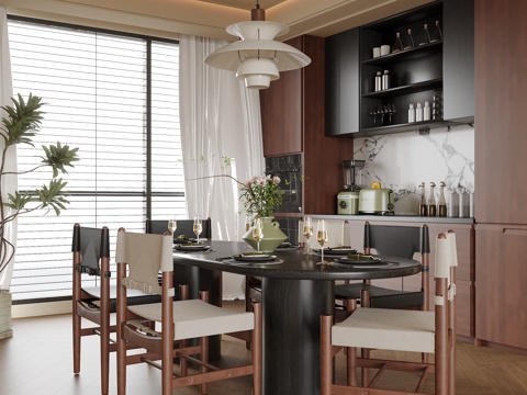 Modern DiningRoom Dining Table and Chair Dining Chair Sideboard