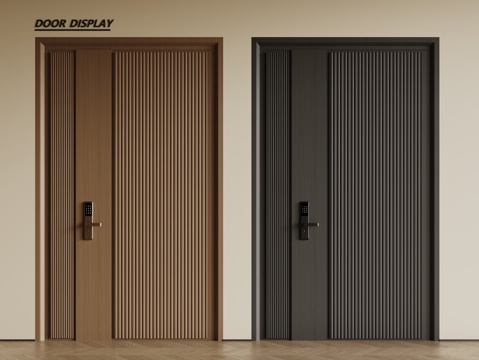 Modern single door double door security door villa door swing door wooden door