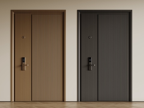 Modern single door double door security door villa door swing door wooden door