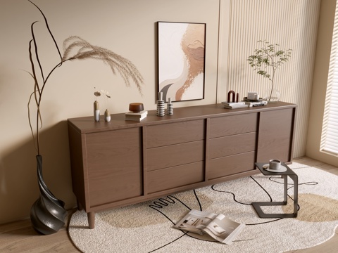 Modern Wood Grain Cabinet Minimized Style Cabinet Whole Cabinet Sideboard Balcony Cabinet Storage Cabinet