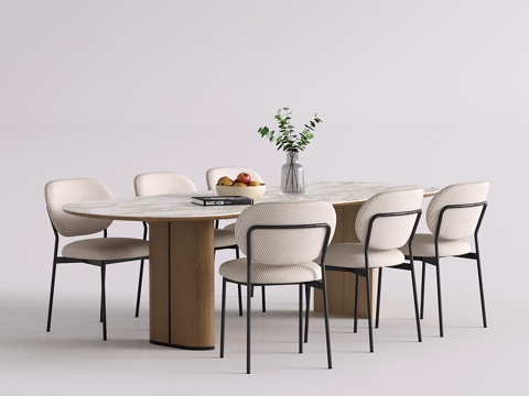 modern dining table and chair oval