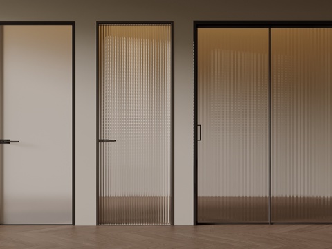 Modern glass door kitchen and bathroom door sliding door