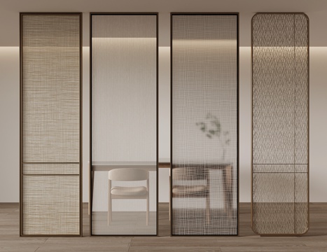 Modern wire glass partition screen