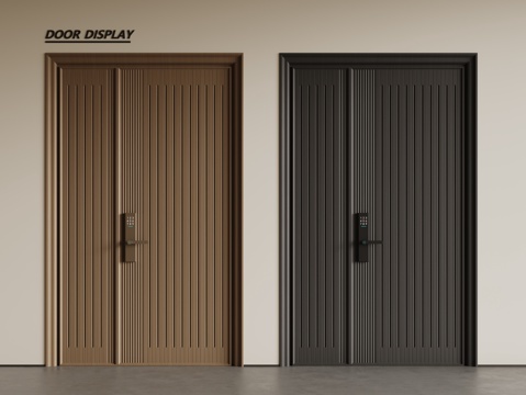 Modern single door double door security door villa door swing door wooden door