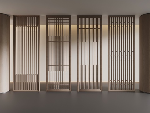Neo-Chinese Style Screen Partition Lattice Wooden Partition