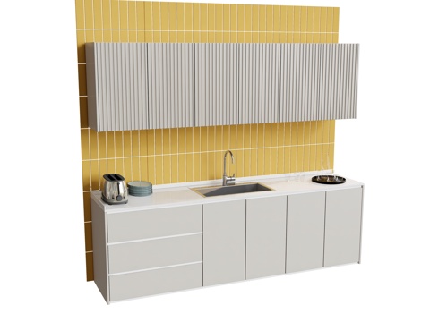 Storage Cabinet Cabinet Sink Stainless Steel Sink Toaster Plate Wine utensils