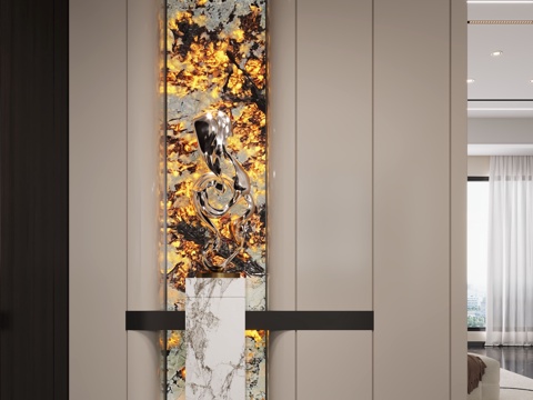 Modern porch aisle translucent stone decorative porch porch partition entrance porch