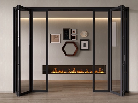 Modern folding door multi-link folding door glass folding door